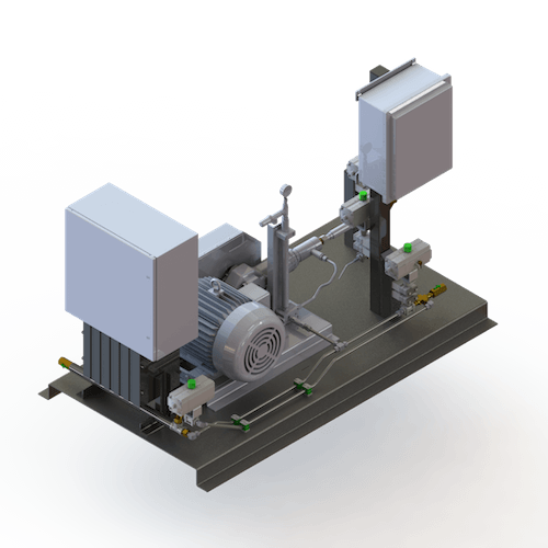CO2 Modular Pump/Vaporizer Skid Unit - Angle View
