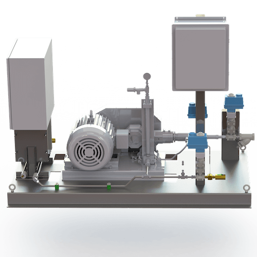 CO2 Modular Pump/Vaporizer Skid Unit - Side View