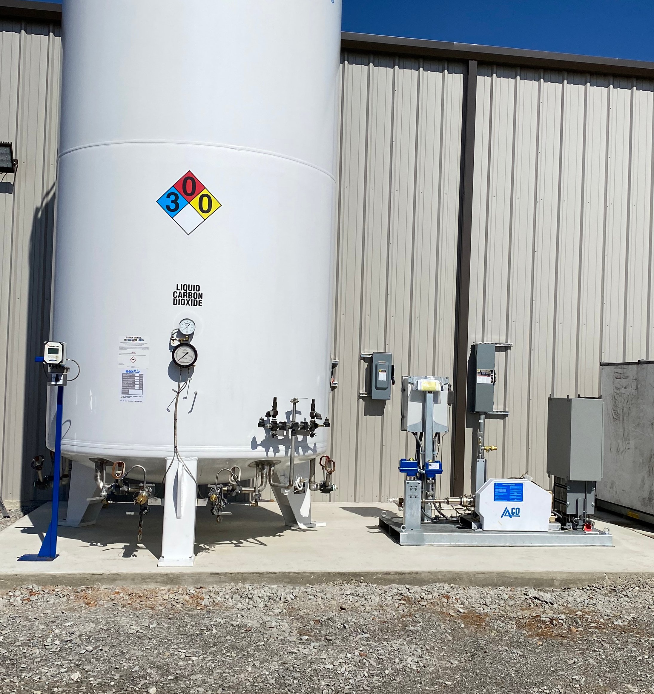CO2 Modular Pump/Vaporizer Skid Unit On-Site